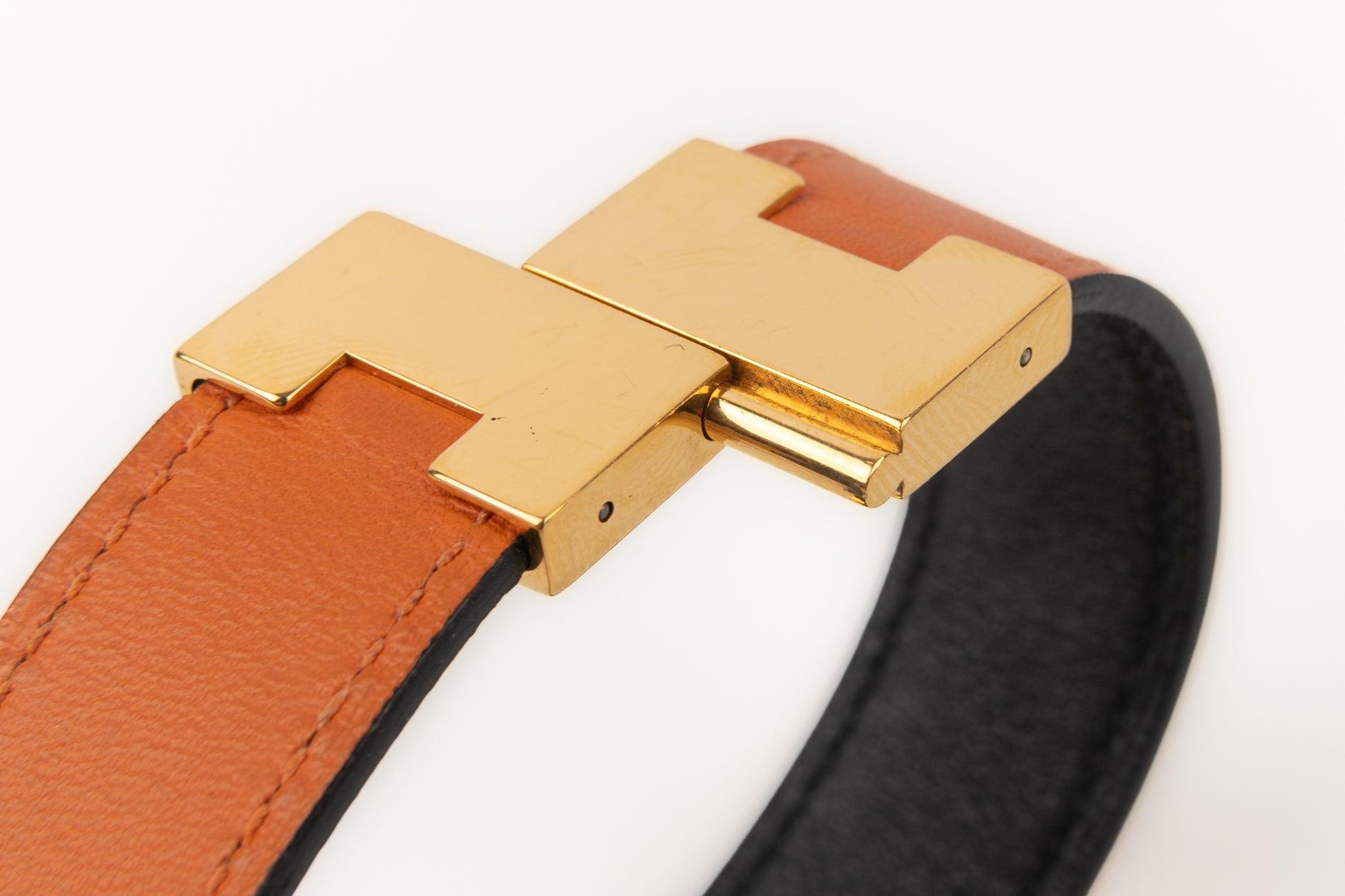 Hermès Golden Metal Bracelet For Sale 4
