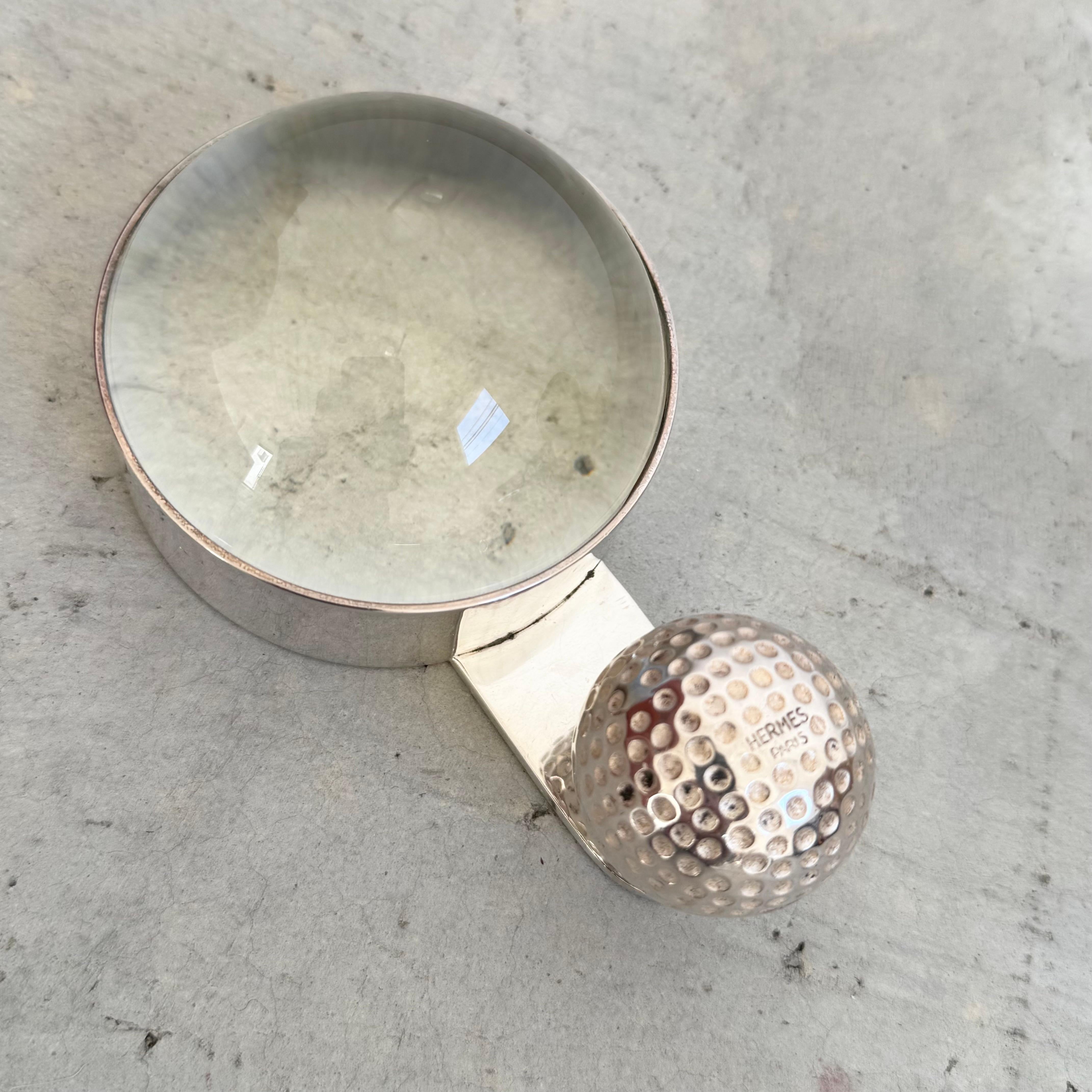 Hermes Golfball-Lupe, 1960er Jahre Frankreich (Metall) im Angebot