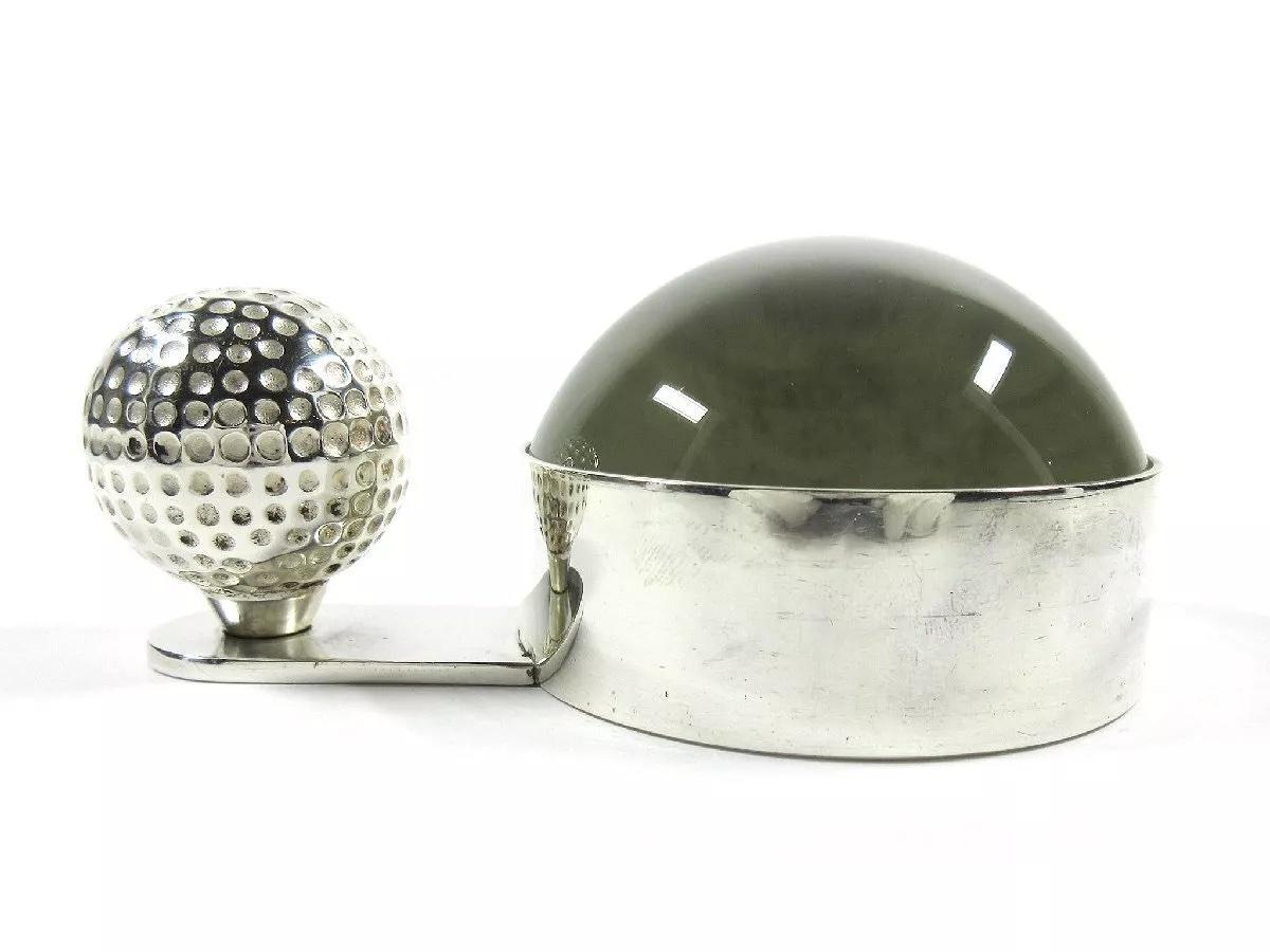 Schöne Vintage Hermès Lupe/Lupe.  In Form eines Golfballs mit einer Lupenkugel daneben. Gezeichnet 