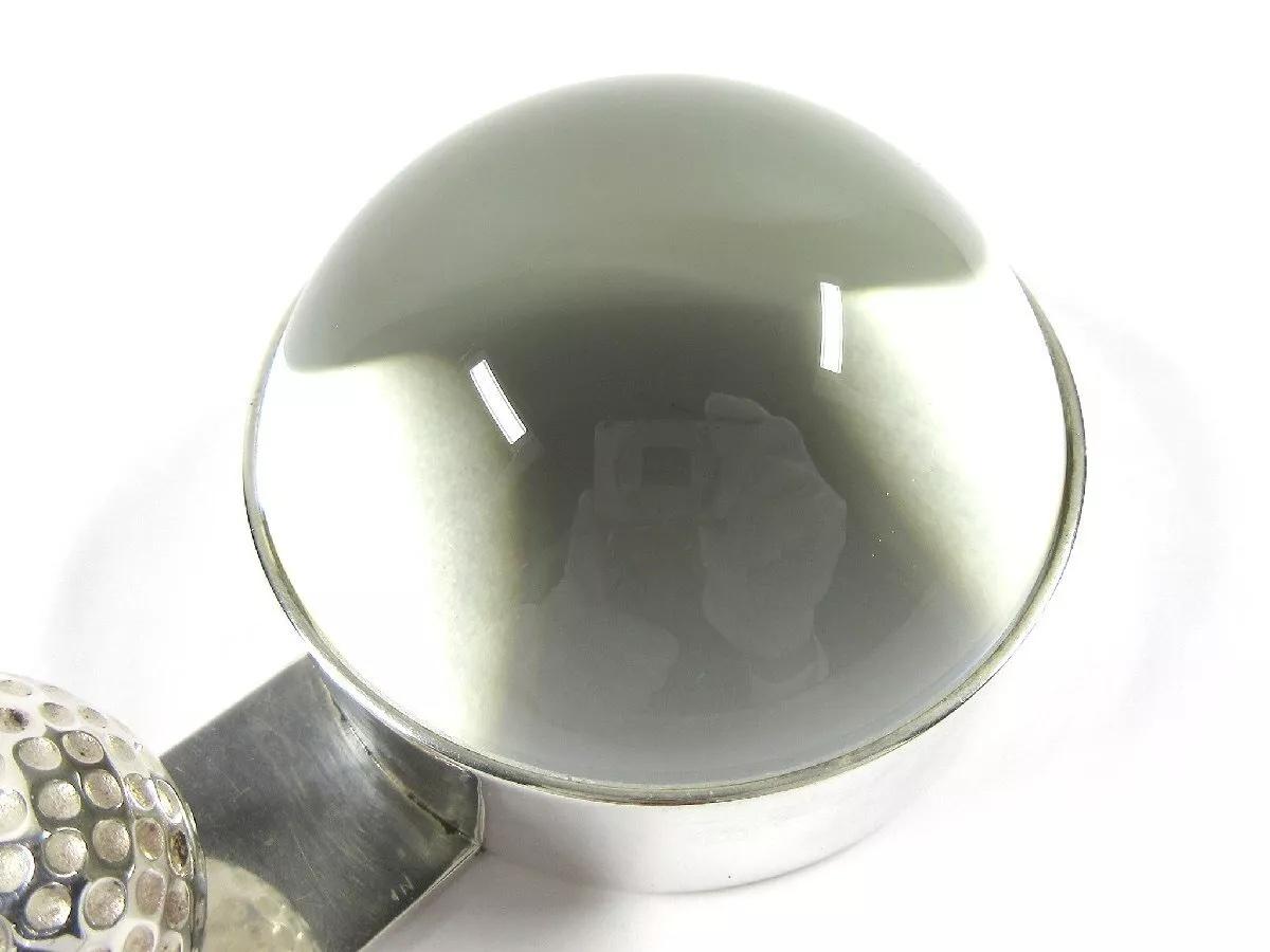 Hermes Golfball-Lupe, 1980er Jahre Frankreich (Metall)