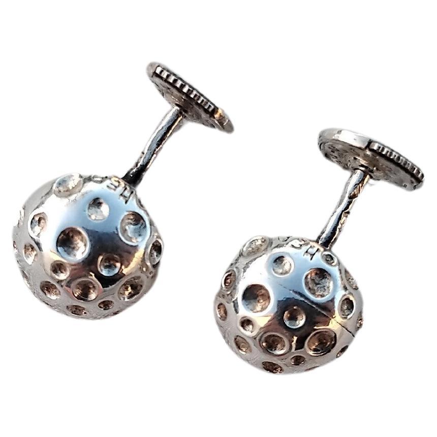 Pendientes de plata Hermès Bolas de Golf en Excelente estado para la venta en Corcoué Sur Logne, Loire-Atlantique