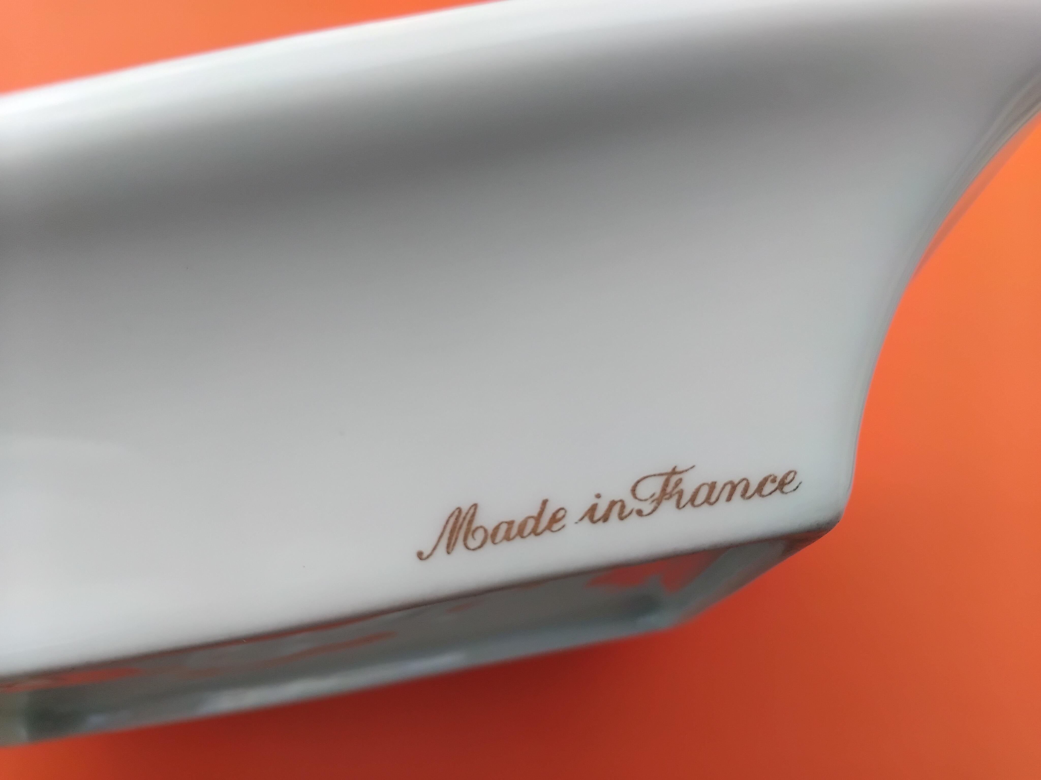 Hermès Golf Print Cigar Ashtray Change Tray Porcelain Gold 8