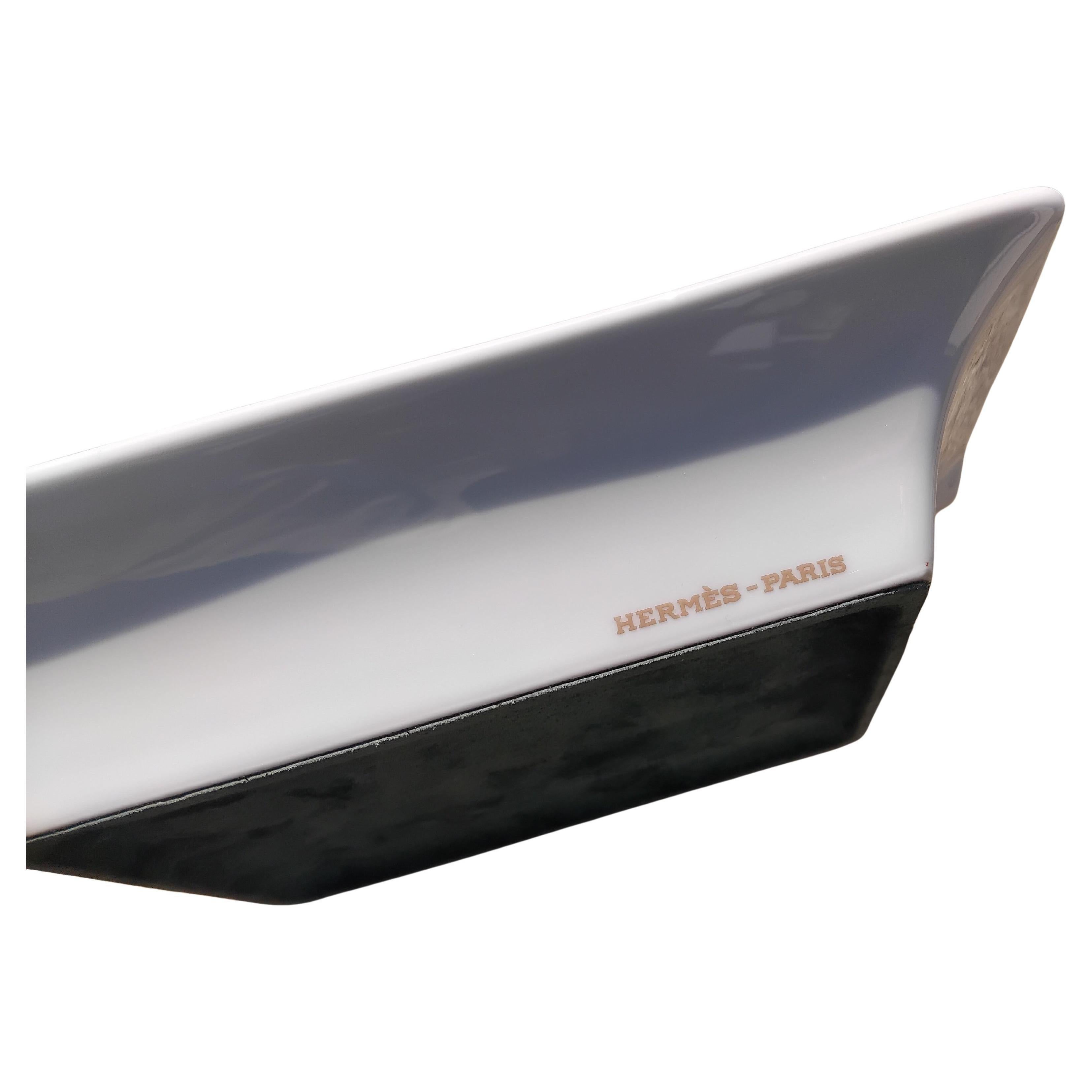 Hermès Golf Print Cigar Ashtray Change Tray Porcelain Gold 8