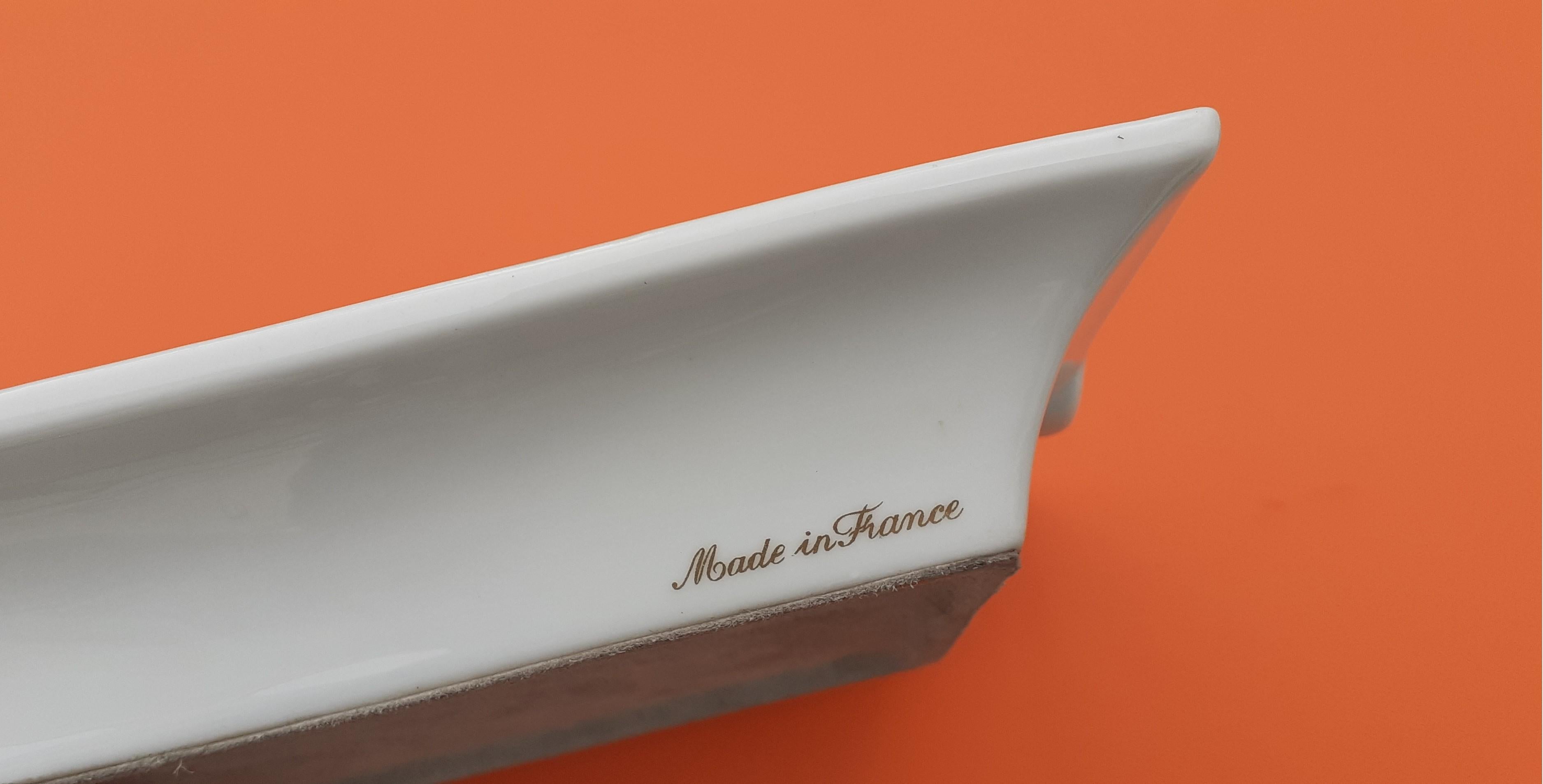 Hermès Golf Print Cigar Ashtray Change Tray Porcelain Gold 10