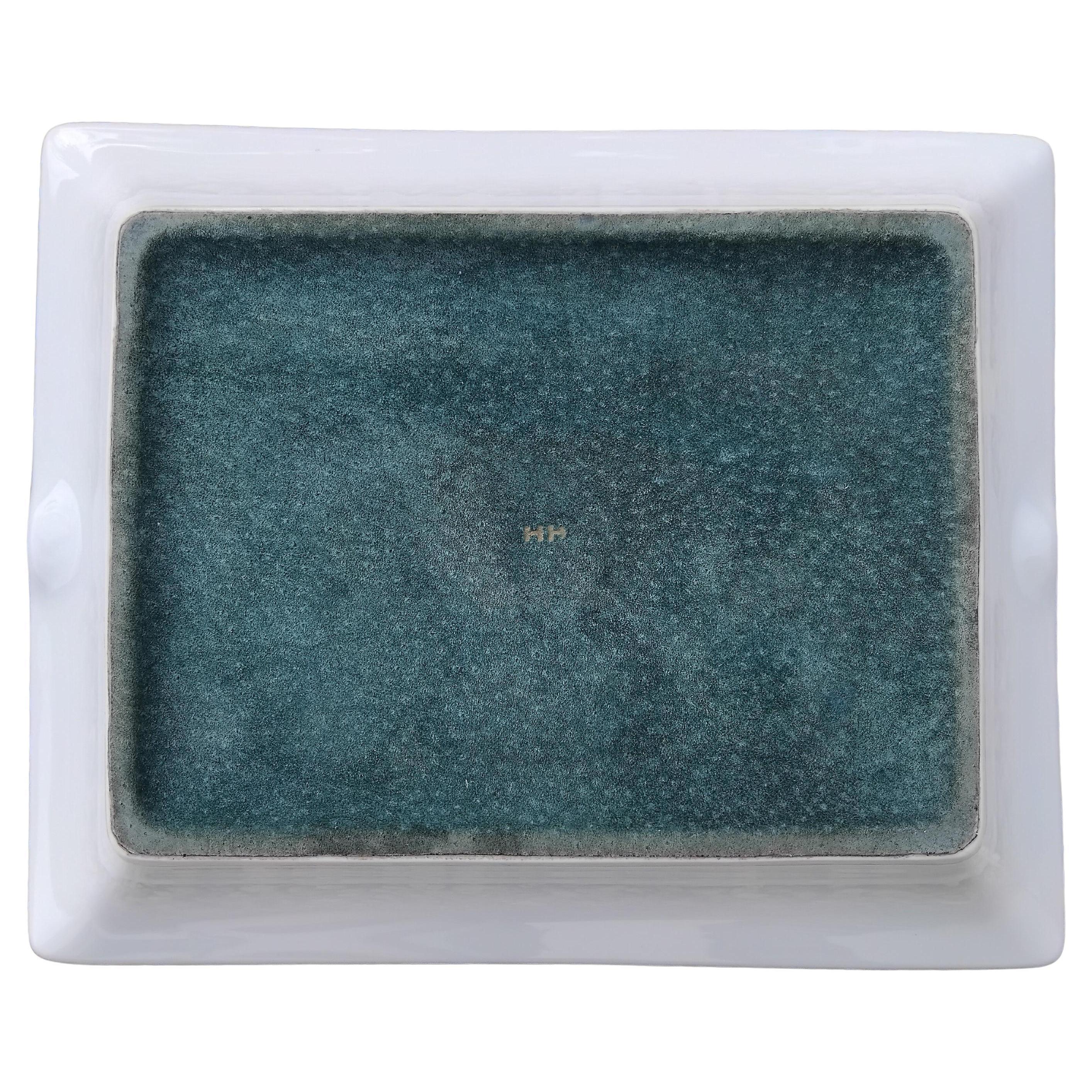 Hermès Golf Print Cigar Ashtray Change Tray Porcelain Gold For Sale 4