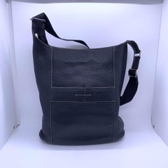 Hermes Good News Leather Black Crossbody Shoulder Bag Stamp L