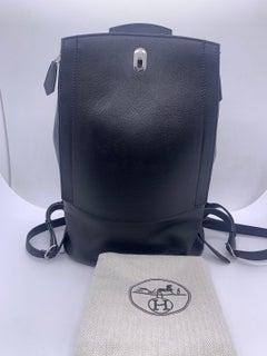 Hermes GR24 Black Evercolor Leather France Silver Tone HW Bag