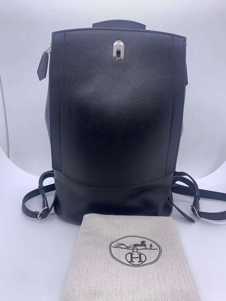 Hermes GR24 Black Evercolor Leather France Silver Tone HW  display picture 1