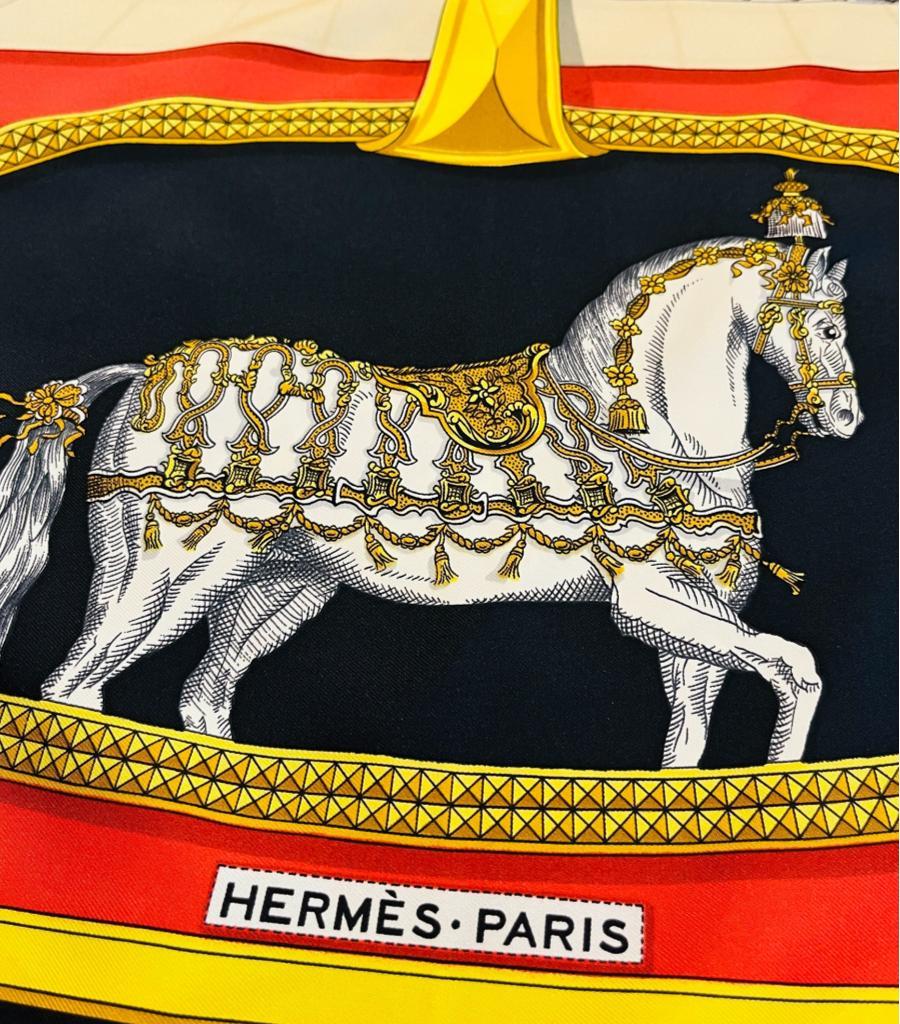 Women's Hermes Grand Apparat Silk Scarf For Sale