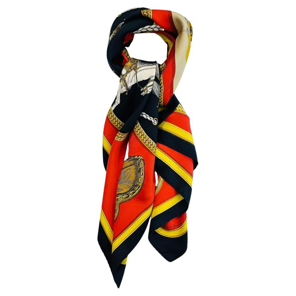 Hermes Grand Apparat Silk Scarf For Sale