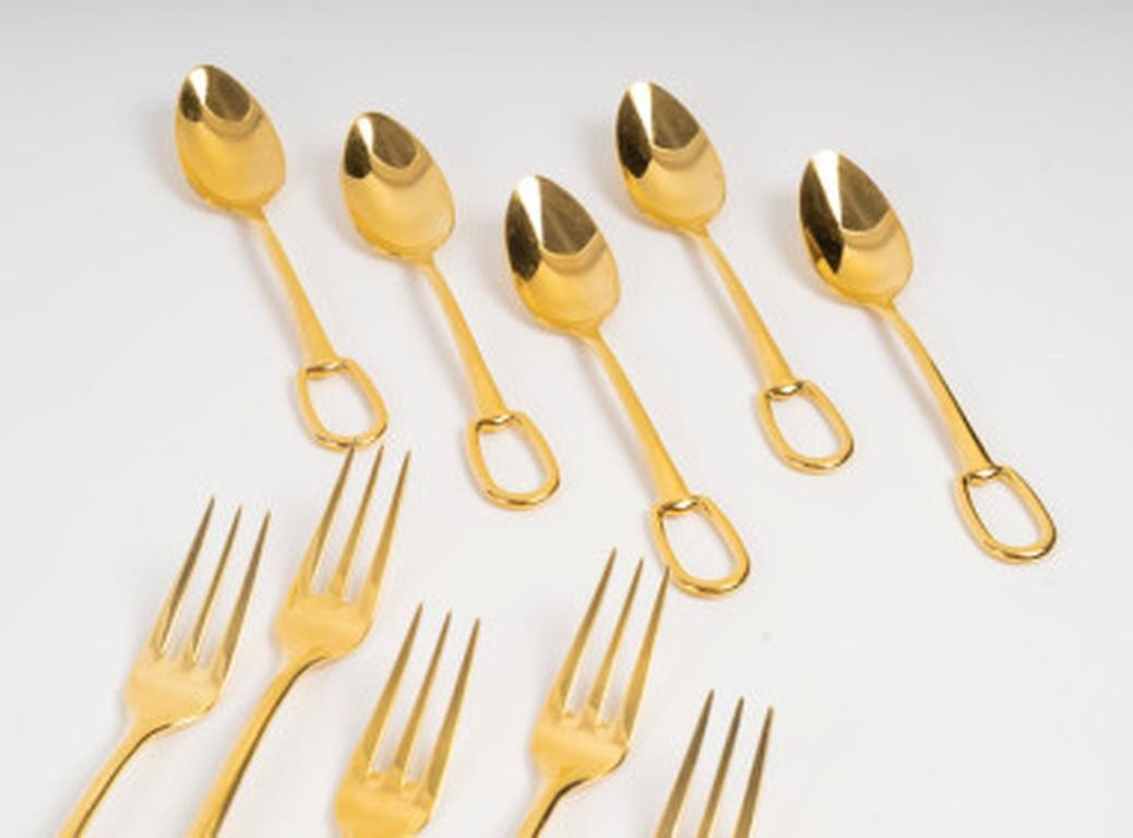 Français Service à dessert Hermes 