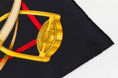 Hermès Grand Manege Black Silk Scarf
