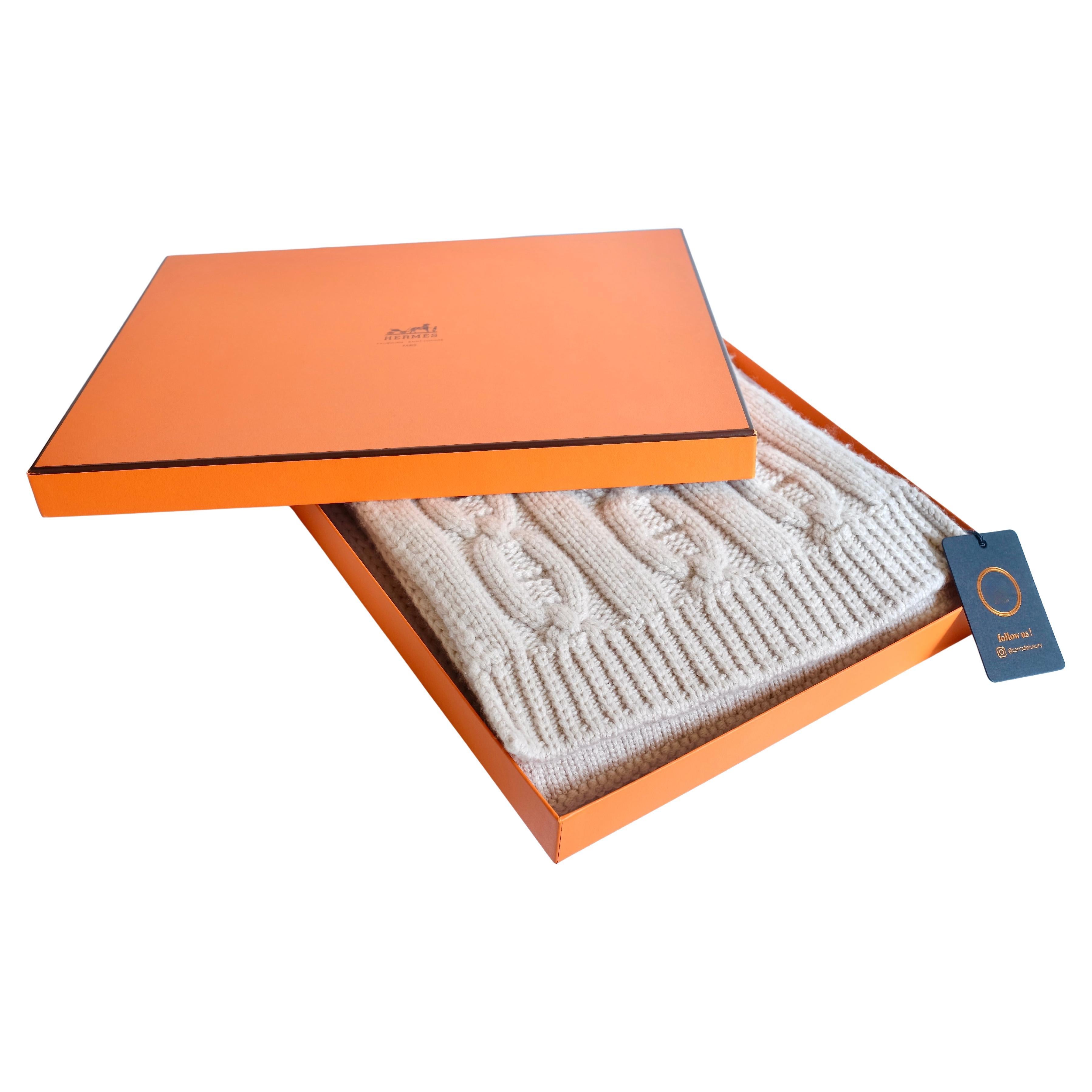 HERMÈS - Bufanda grande de cachemira con motivo "Chaîne d'ancre" - Edición limitada en venta