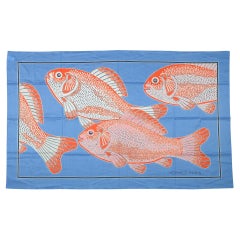 Hermès "Grands Fonds" Blue Beach Sarong