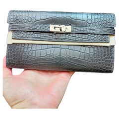 Hermes Graphit Alligator Brieftasche