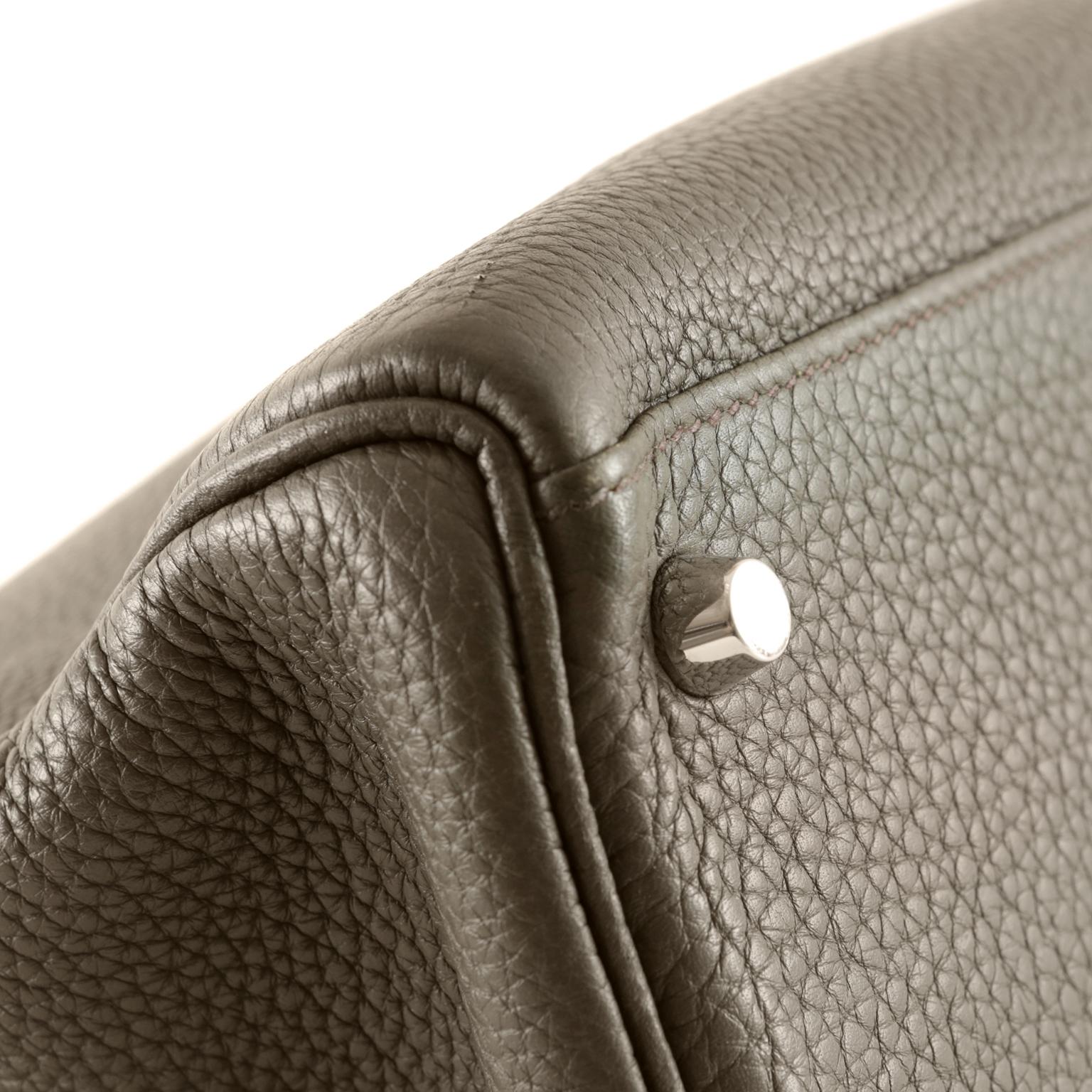 Women's Hermès Graphite Clemence 35 cm  Kelly Bag