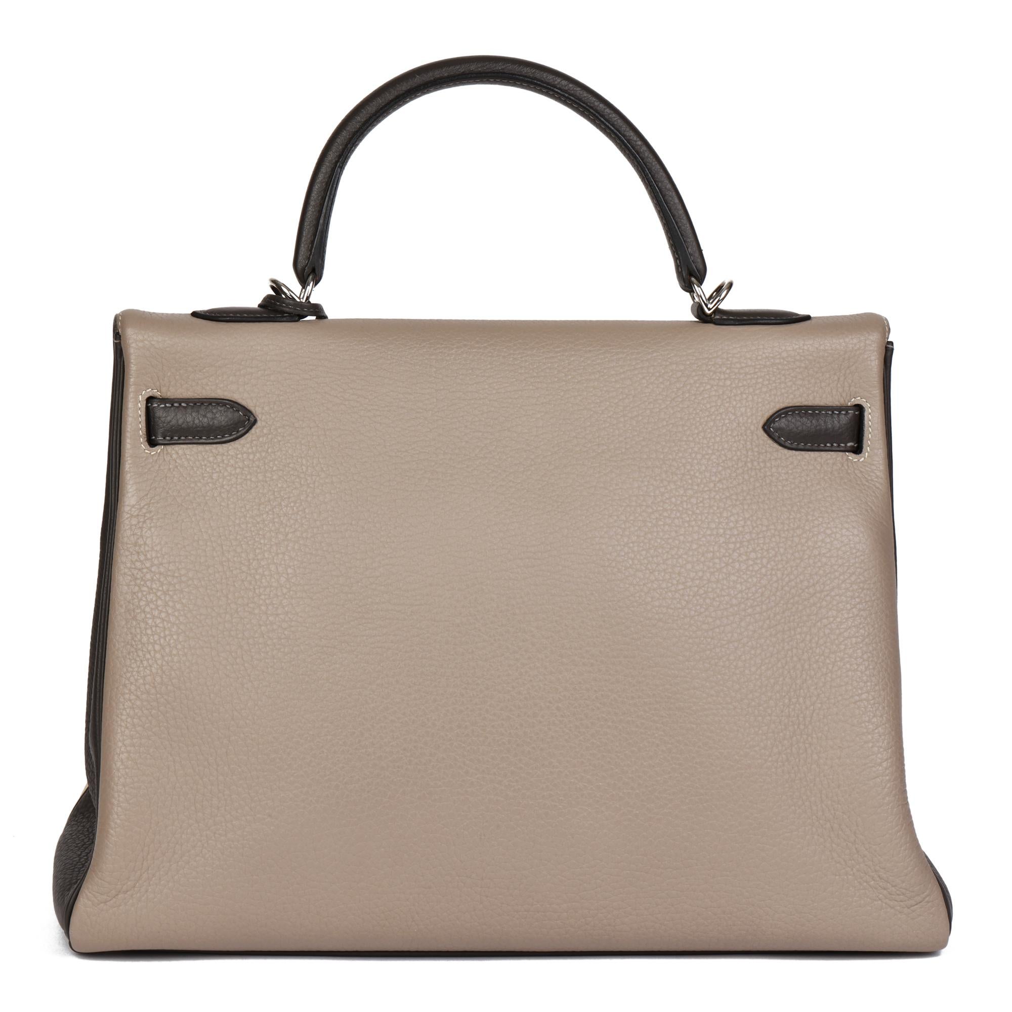 Etoupe 35cm Genuine Leather Shopper Tote Handbag Top Handle Satchel