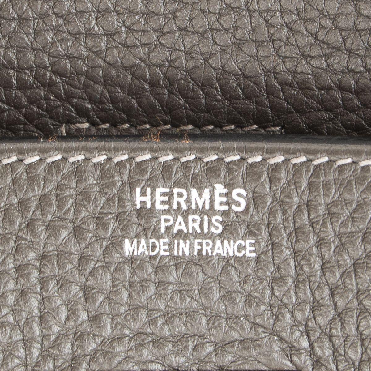 Women's HERMES Graphite gray Clemence leather & Palladium JPG I SHOULDER BIRKIN Bag