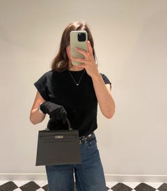 Hermès Graphite Madam Epsom Leather Kelly 25cm Sellier