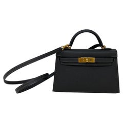 Hermes Graphite Mini Kelly Bag