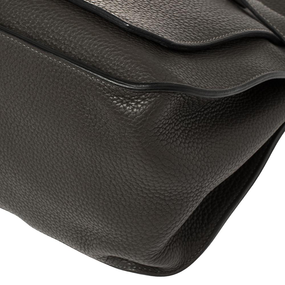 Women's Hermes Graphite Taurillon Clemence Leather Palladium Hardware Jypsiere 37 Bag