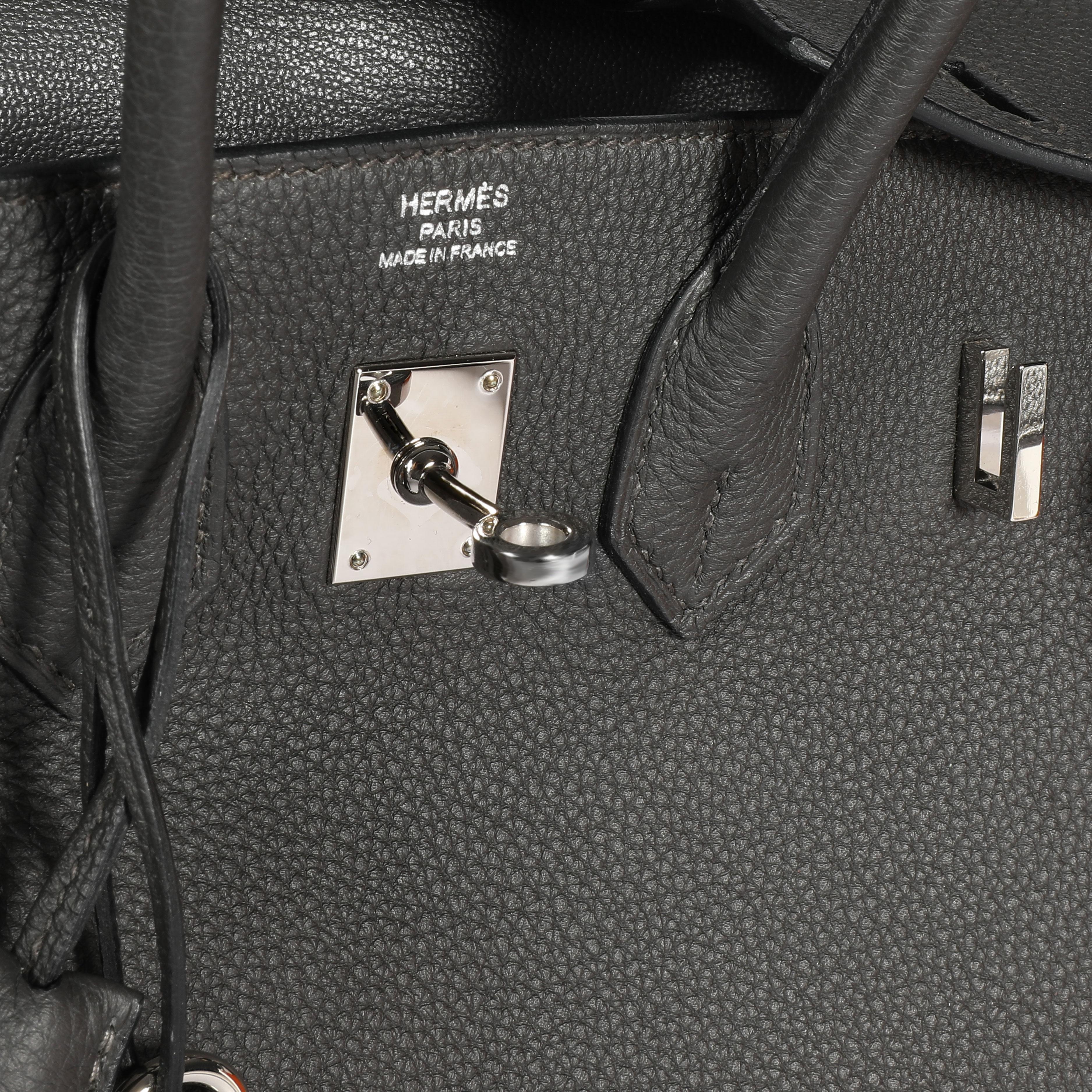 Women's Hermès Graphite Togo Leather Birkin 25 PHW