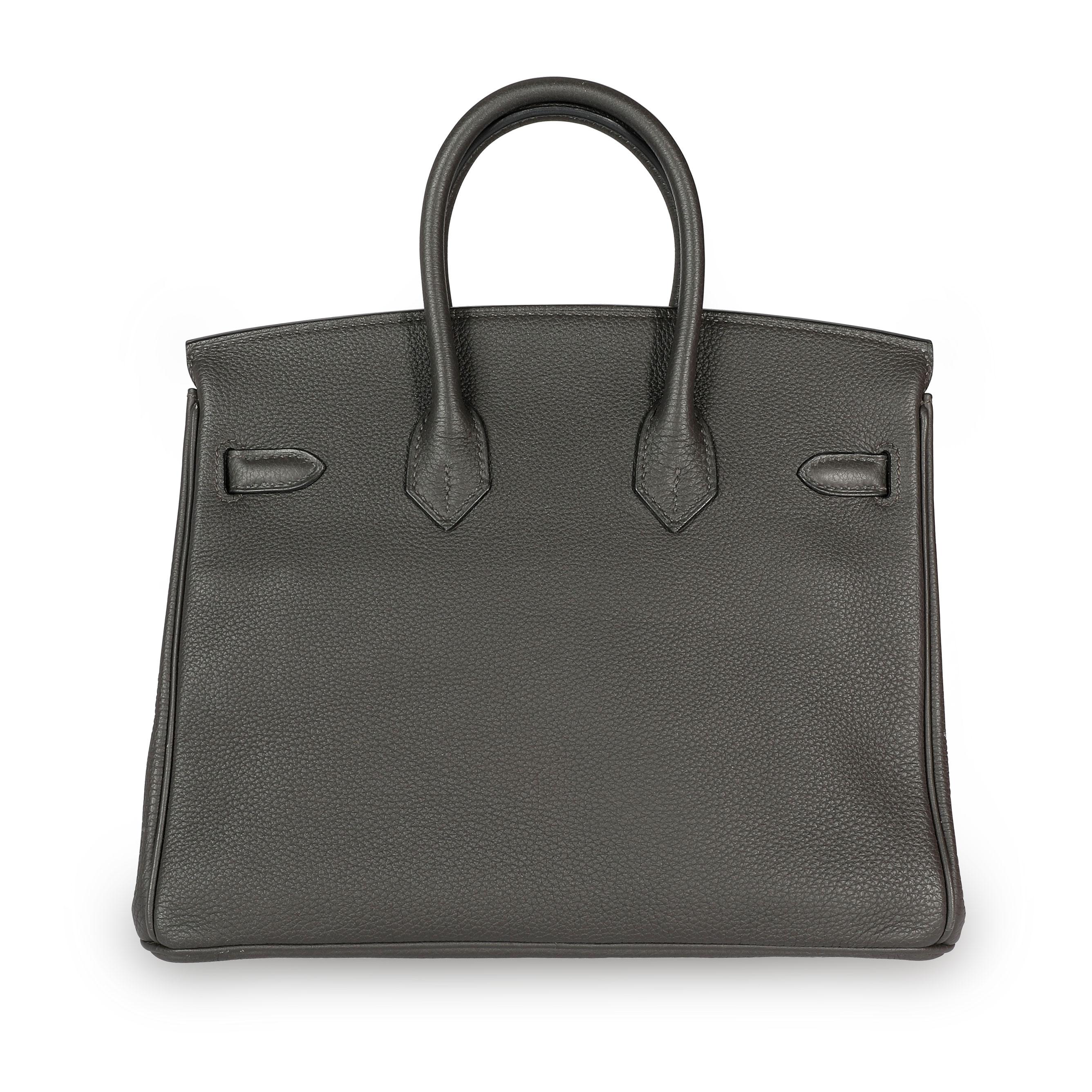 Hermès Graphite Togo Leather Birkin 25 PHW 1