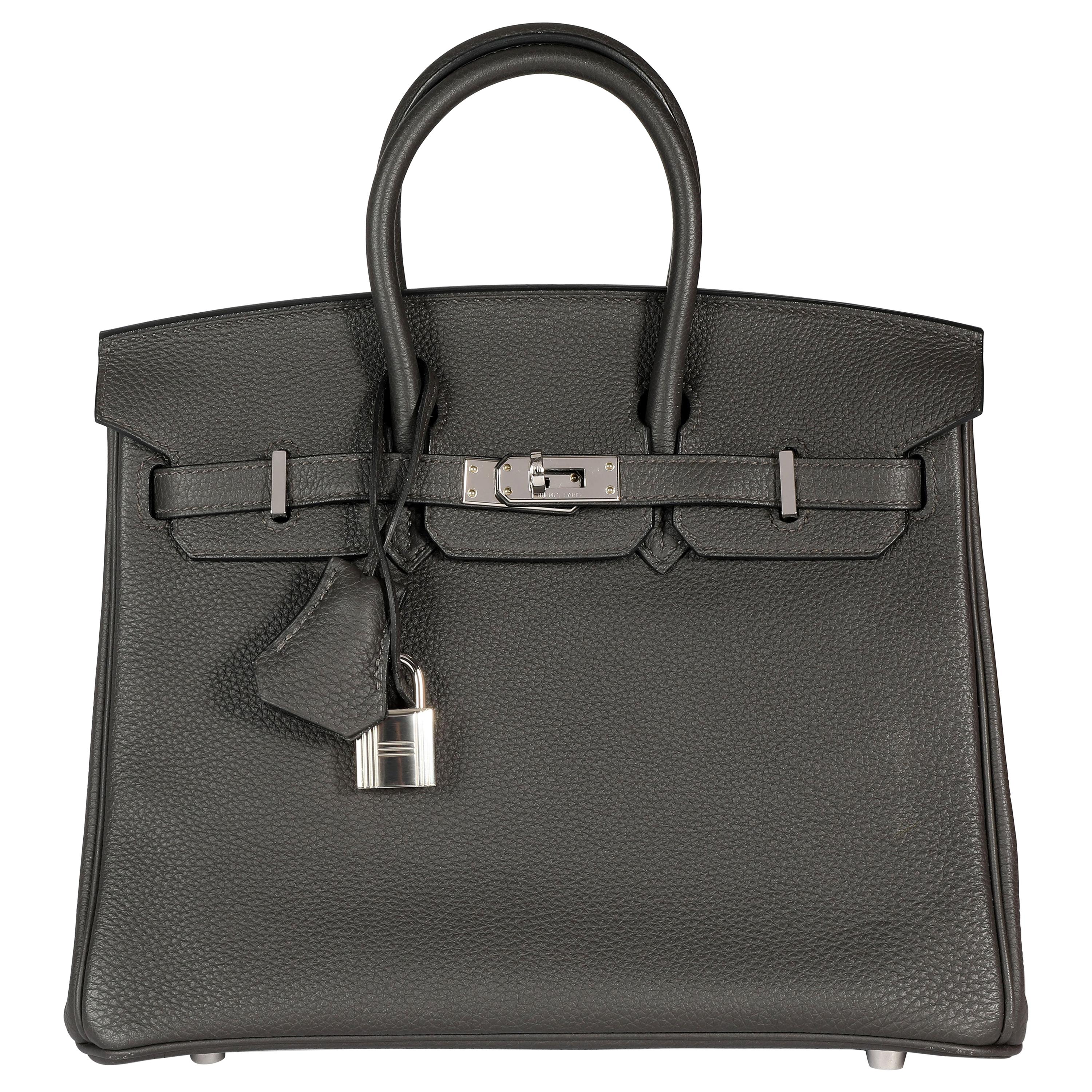 Hermès Graphite Togo Leather Birkin 25 PHW