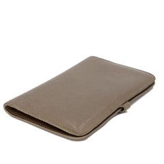 Hermès Gray Elegant Togo Dogon Duo Black Wallet