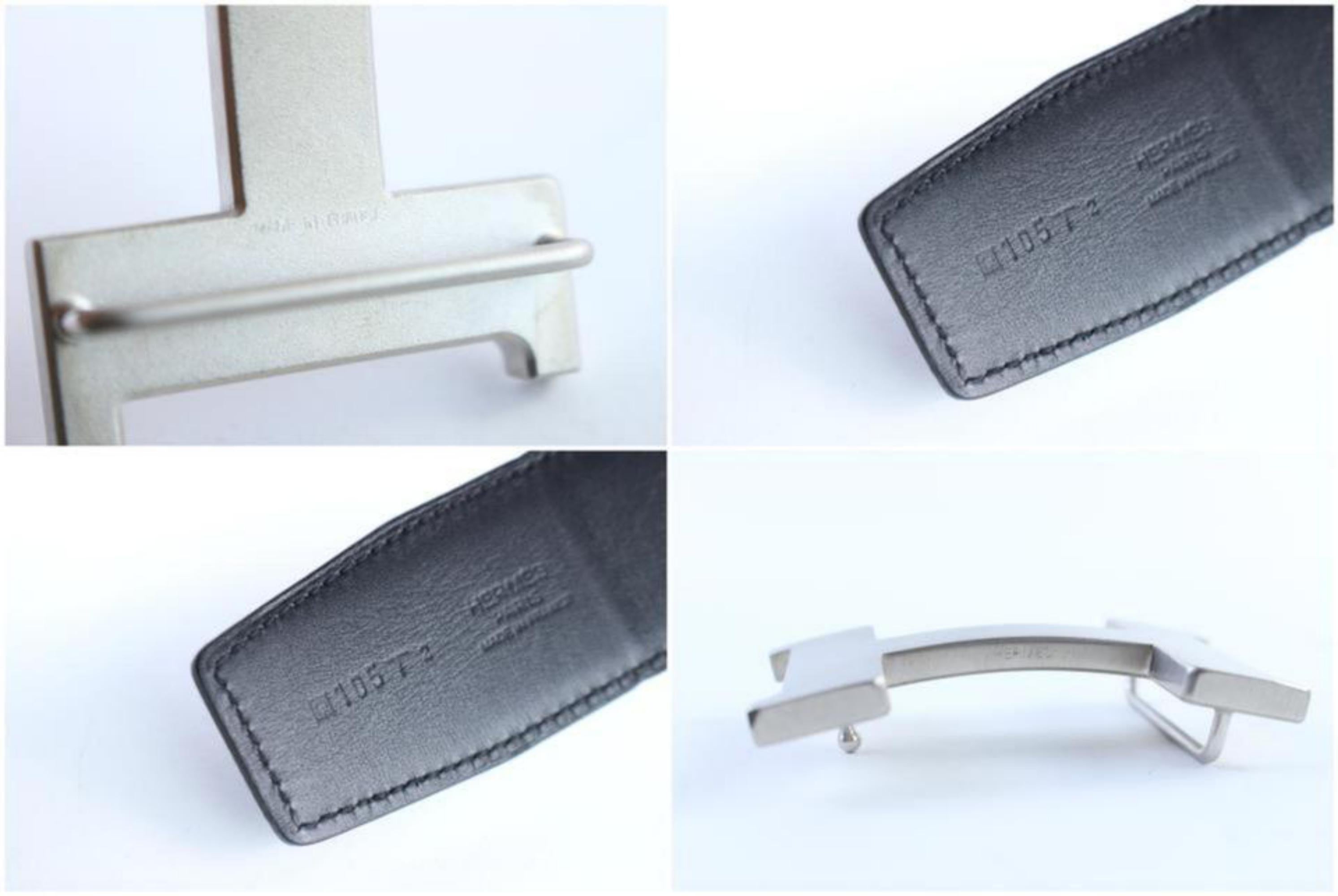 Hermès Gray Reversible 42mm H Logo Kit 868867 Belt 7
