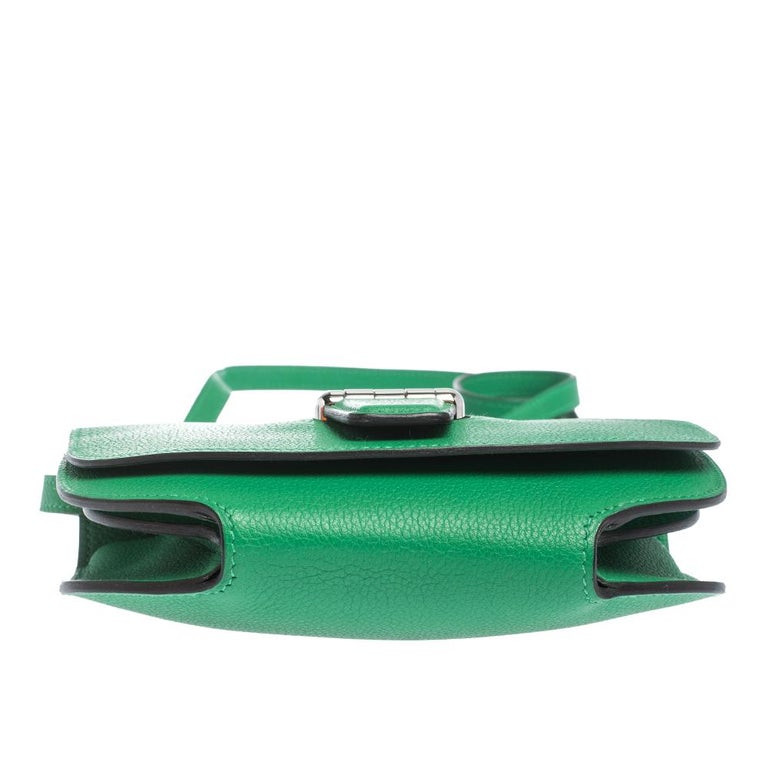 Hermes Green Bamboo Evercolor Leather Mini Convoyeur Shoulder Bag For ...