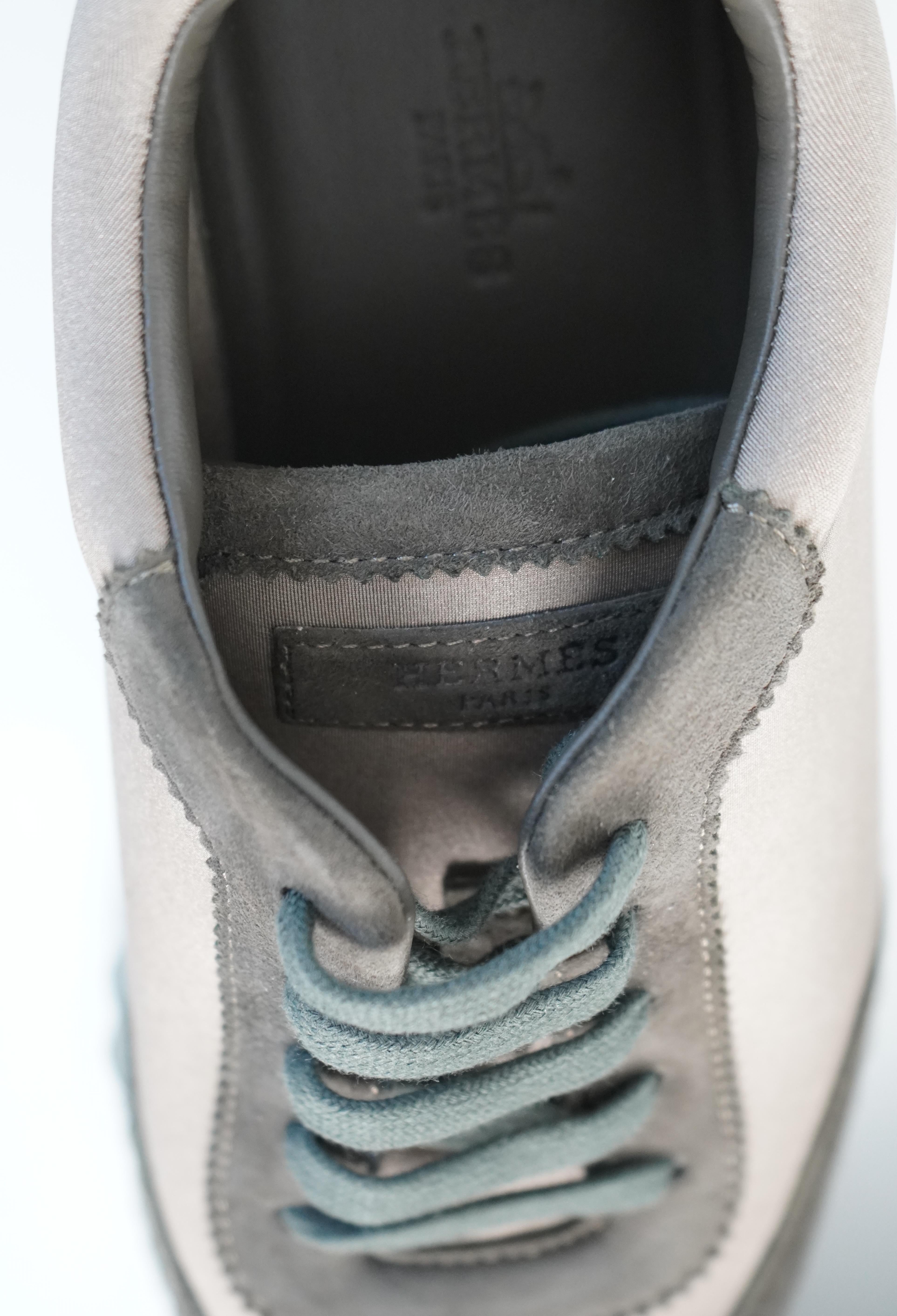 Hermes Green Bouncing Low-top Sneakers For Sale 5