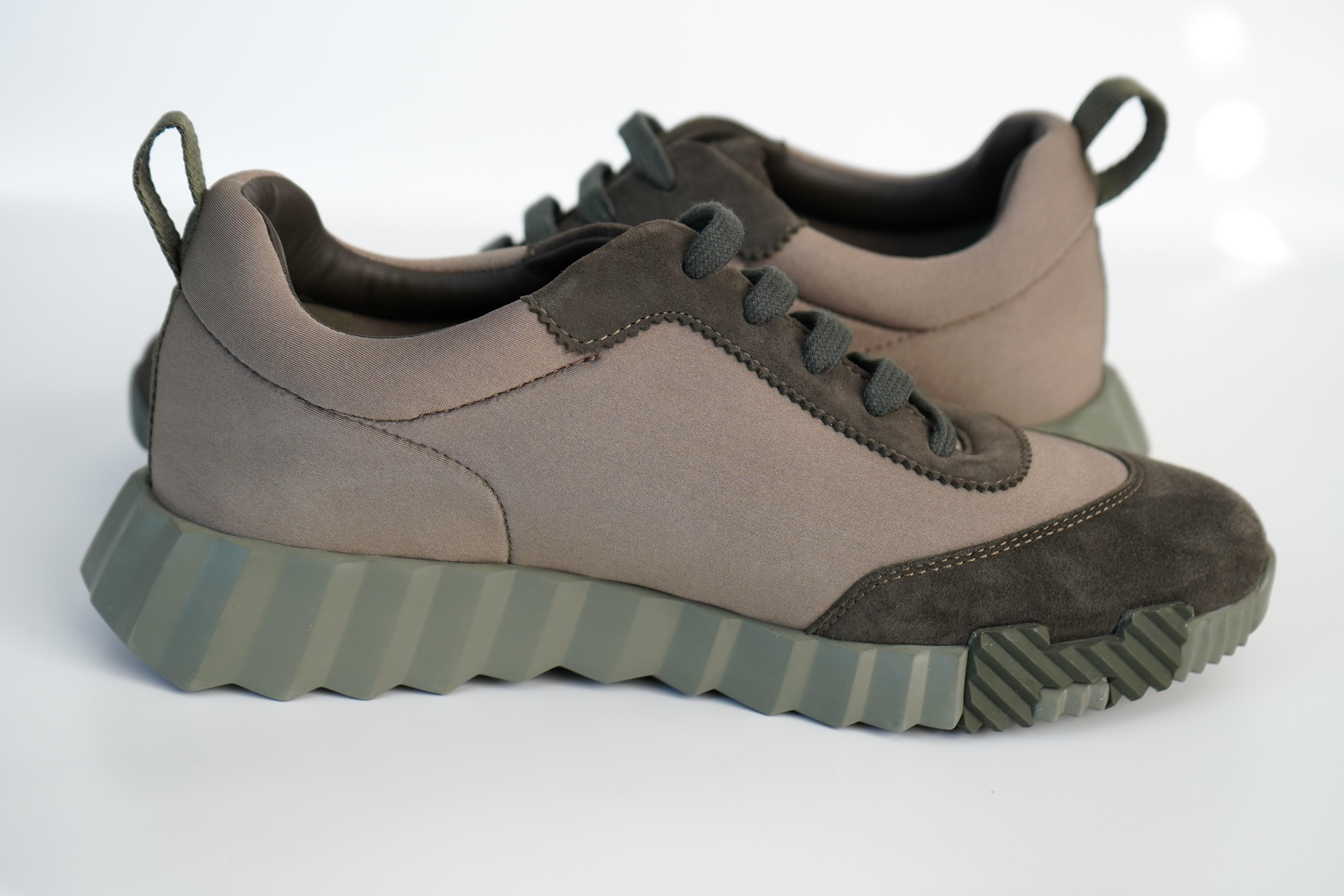 Hermes Green Bouncing Low-top Sneakers For Sale 1