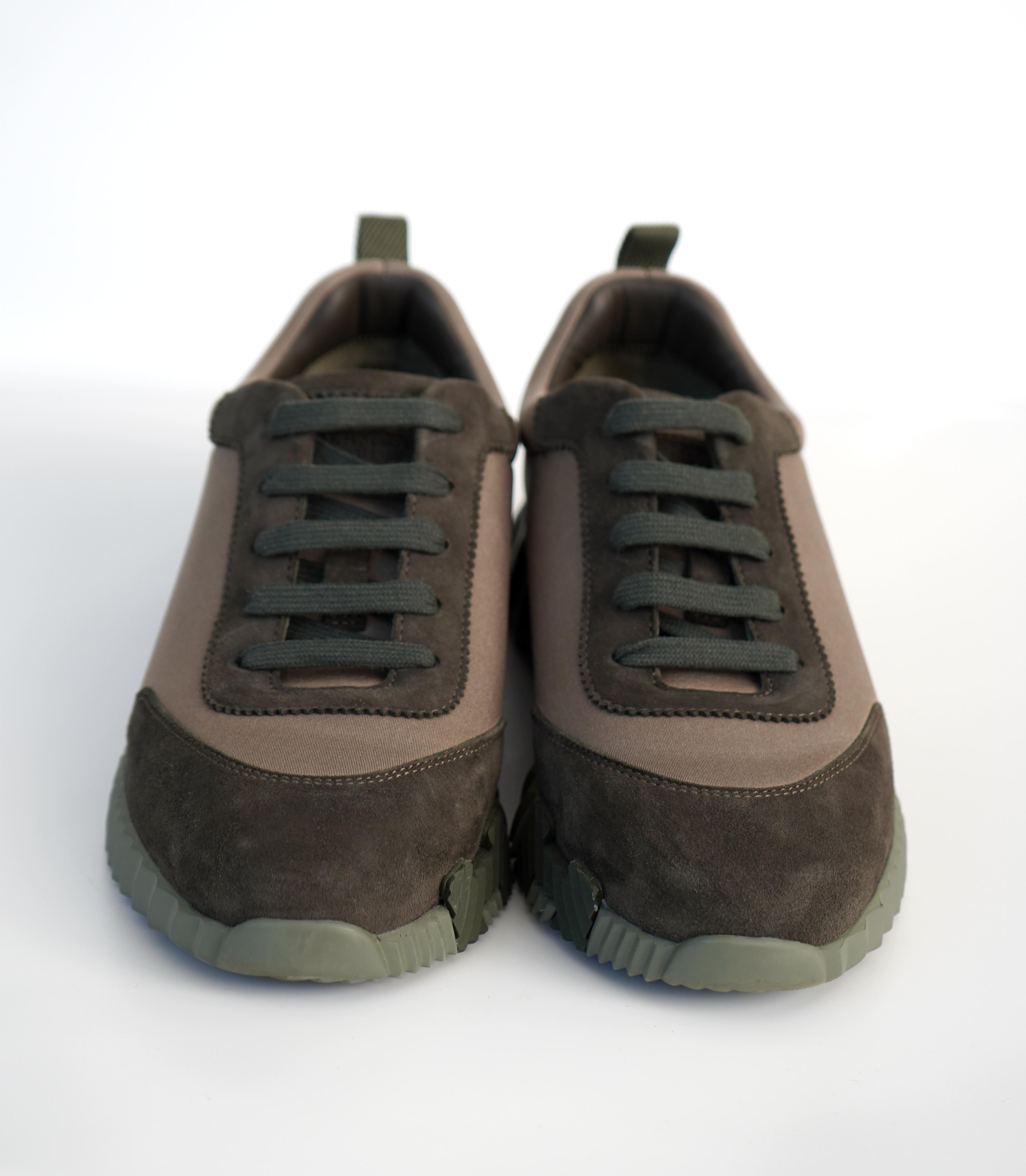 Hermes Green Bouncing Low-top Sneakers For Sale 2