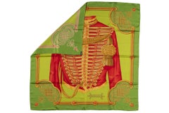 Hermès Green "Brandebourgs" Silk Scarf