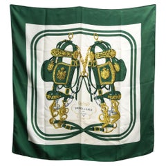 Hermes Green Brides De Gala by Hugo Grygkar Silk Scarf