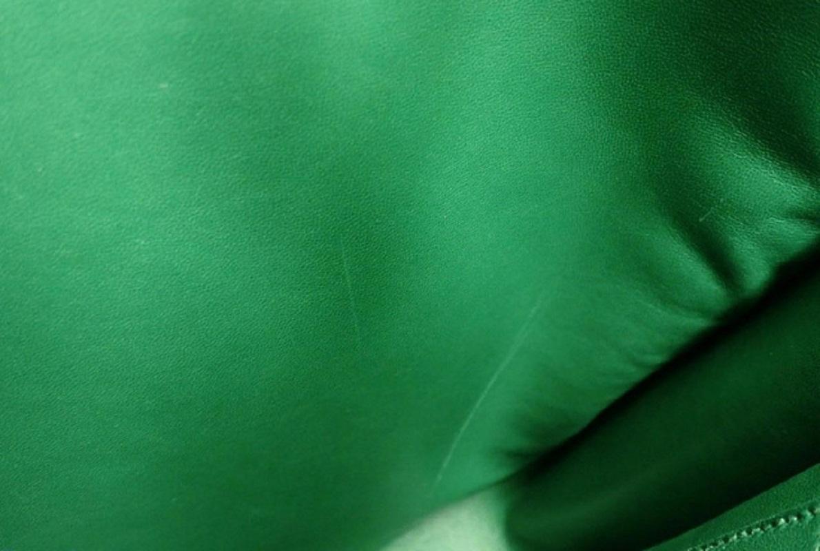 Hermes Green Canvas Leather Evelyn I Panama Crossbody Bag In Good Condition In Irvine, CA