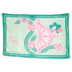 Hermes Green Cotton Beach Towel SM ”Butterfly”