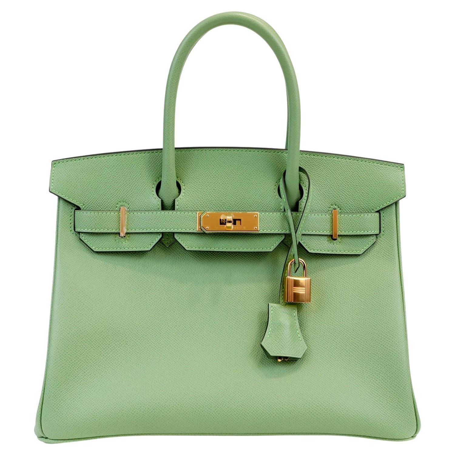 Hermes Anis Green Swift Leather Gold Hardware Kelly Retourne 28 Bag Hermes