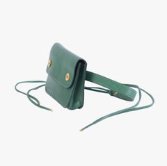 Hermès Pochette-Gürteltasche aus grünem Epsom-Leder – 90er Jahre