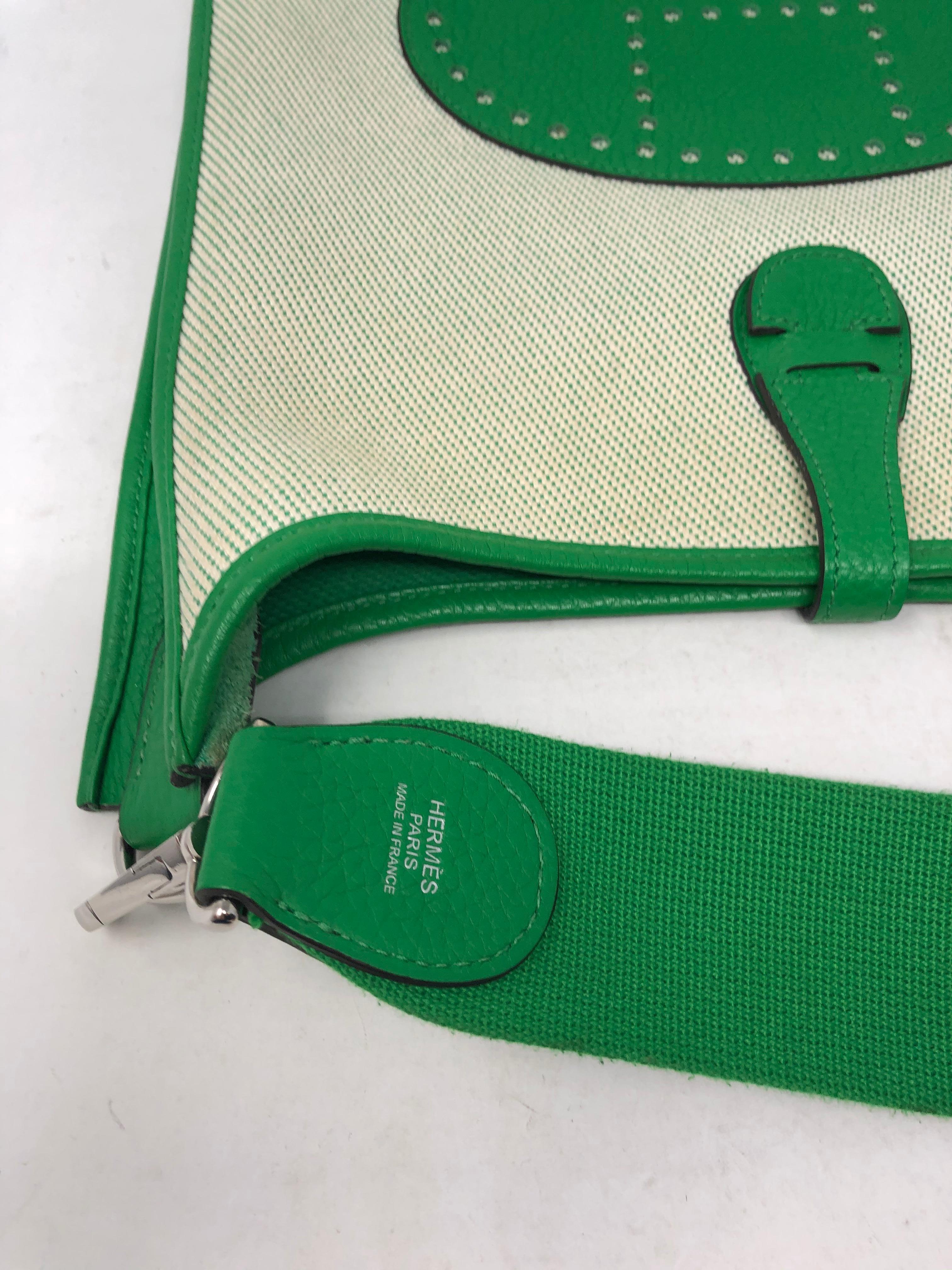 Hermes Green Evelyne Bag  1
