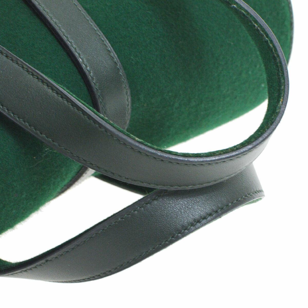 Hermes Green Felt Brown Leather Carryall Top Handle Satchel Travel Tote Bag 

Felt
Leather
Date code present
Made in France
Handle drop 3