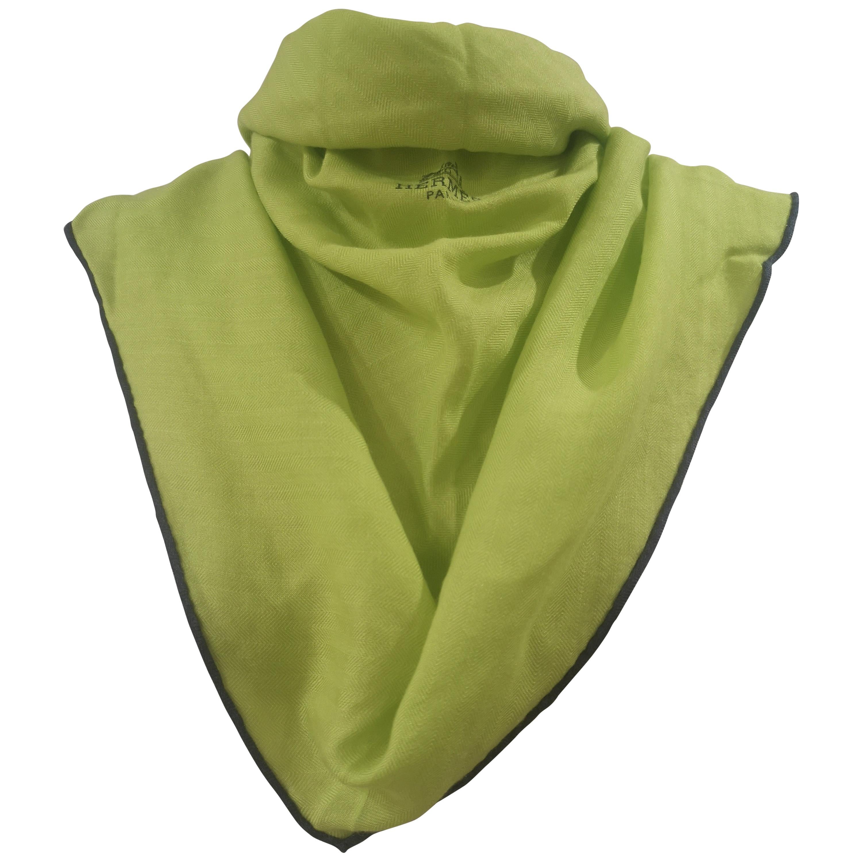 Hermes green fluo scarf - foulard 