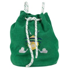 Borsa da spiaggia in spugna verde da golf di Hermès