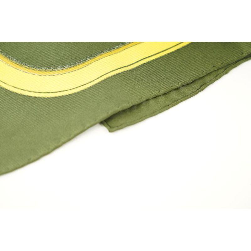 Hermès Green Grand Apparat Silk Scarf 733her324 5