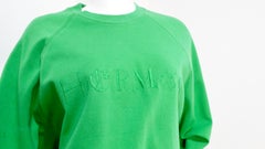 Hermes Grünes "HERMES" Sweatshirt mit Rundhalsausschnitt