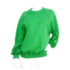 Hermes Green "HERMES" Crew Neck Sweatshirt