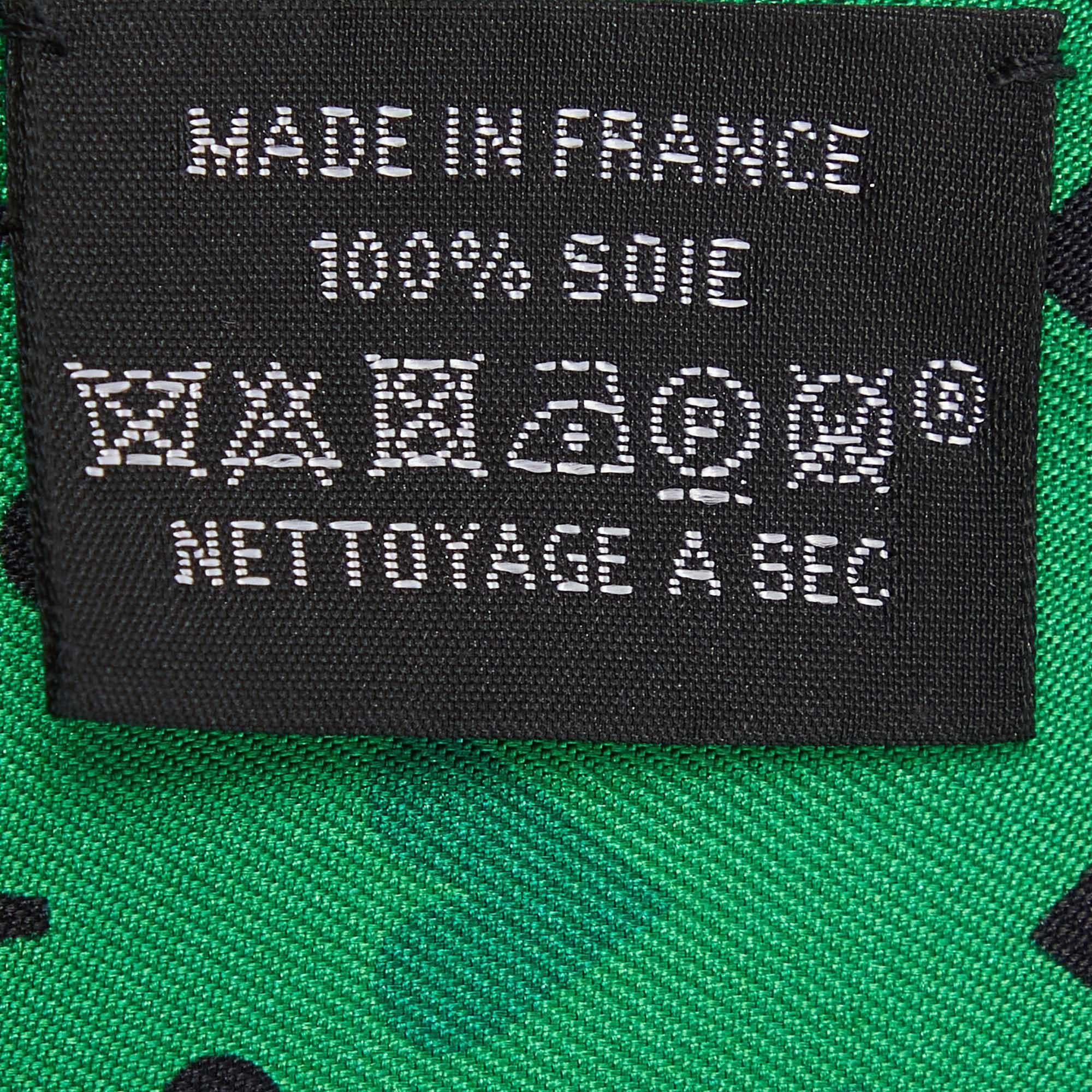 Women's Hermes Green Jeu de Cartes Printed Silk Twilly