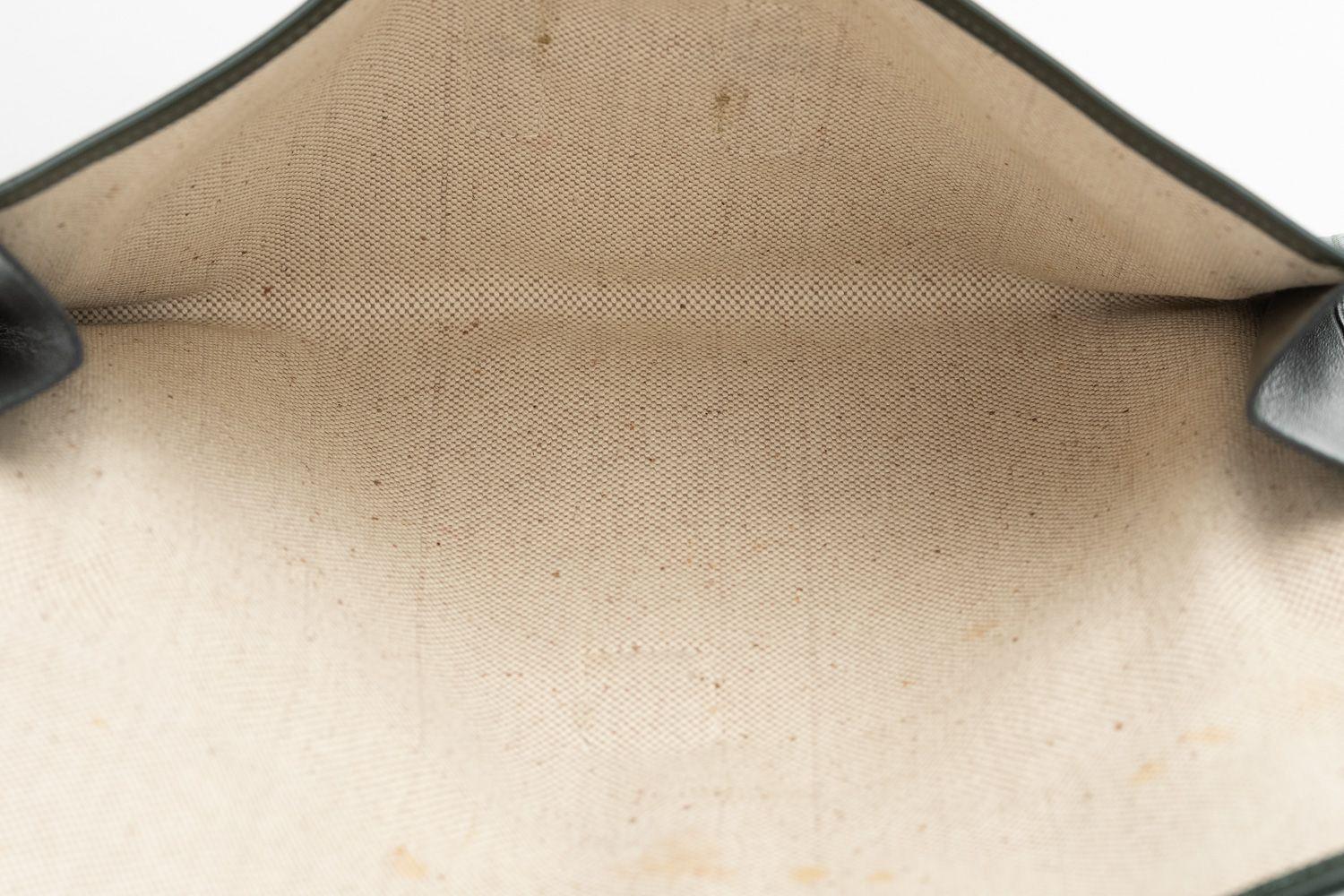 Hermès Grün Jige Clutch Box Kalb im Angebot 3