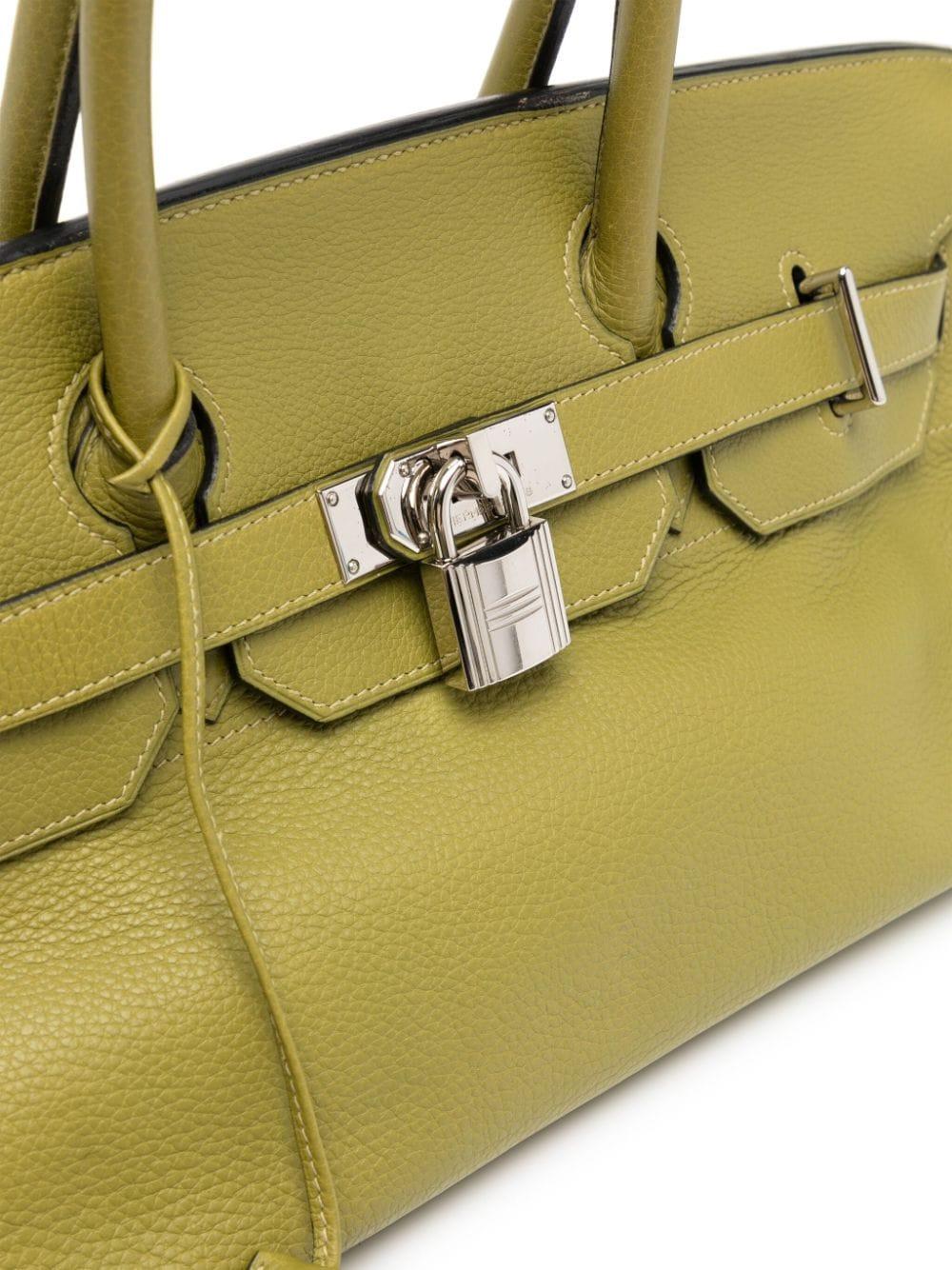 Brown Hermès Green JPG Shoulder Birkin Bag